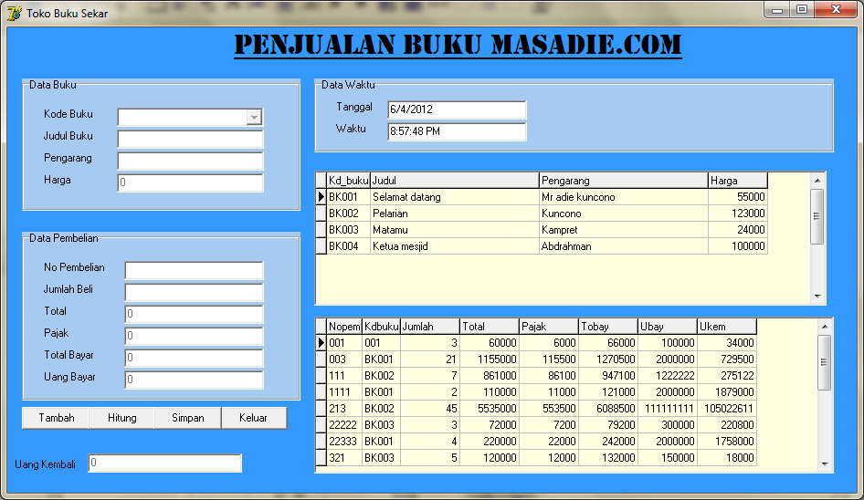 Contoh Program Kasir Dengan Php Download Heavyresort — 1398
